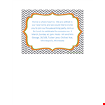 Housewarming Invitation Template - Easy-to-Use & Customizable Designs example document template 
