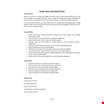 Handyman Job Description example document template