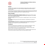 Business Policy Template - Create Your Custom Policy example document template