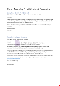 Cyber Monday Email Content Templates