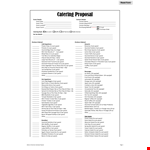 Event Catering example document template