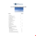 University Employee Travel Policy Template - Overseas Travel Should example document template 