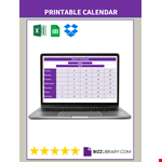 Free printable calendar template example document template