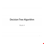 Decision Tree Algorithm Template example document template