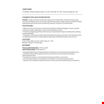 Entry Level Pharmaceutical Sales Resume example document template