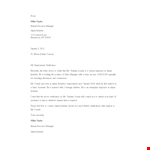 Proof of Employment Letter - Manager | Industry-Optimized Template - Miles & Taylor example document template