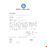 Order Grocery Form | Easy Access & Efficient | MRC Grocery example document template