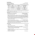 Sample Engineering Internship Resume example document template