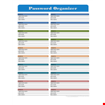Password List Template example document template