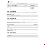 Project Scope Example Template | Easily Define Project Goals, Objectives & Deliverables example document template