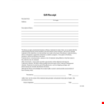 Gift Receipt example document template
