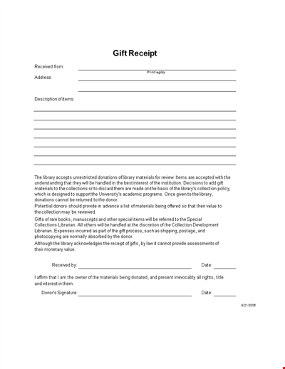 Gift Receipt