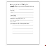Contact List Template - Create and Manage Your Contacts Efficiently example document template