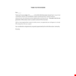 Sample Thank You Notes example document template