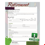 Retirement Potluck Signup Sheet - Organize a Memorable Farewell Celebration example document template