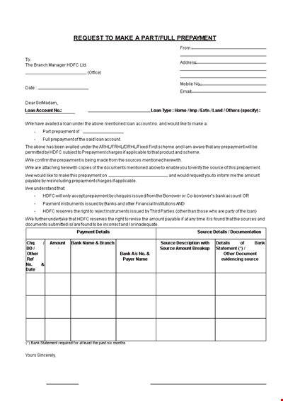 Loan Repayment Letter Template