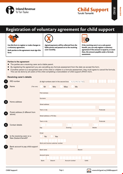 Child Support Agreement Template - Effective Guidelines for Managing Support Payments