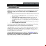 Evaluation Form Template example document template