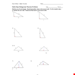 Pythagorean Theorem - Nearest Rounded Values for Accurate Calculation example document template