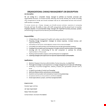 Organizational Change Management Job Description example document template