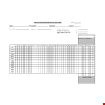 Monthly Attendance Sheet example document template