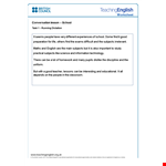 English Class Worksheet for School Students - Study English example document template