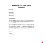 Written warning template example document template