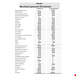 Monthly Household Expense Sheet - Managing Expenses, Retirement, Pension & Monthly Income example document template