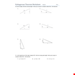 Discover the Answer to the Pythagorean Theorem for Right Triangles example document template