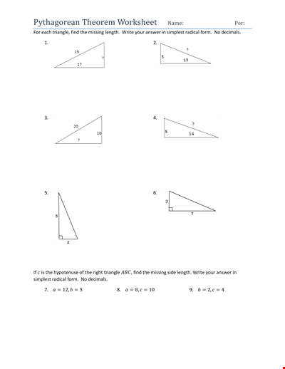 Pythagorean Theorem