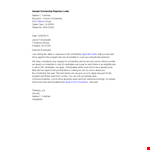 Example Of Rejection Letter example document template