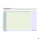 College Grade Book Template example document template