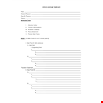 Speech Outline Example example document template