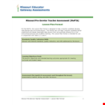 Lesson Plan Format Template Word example document template