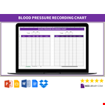 Blood Pressure Recording Chart example document template 