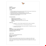 Fresher Resume Format In Doc example document template