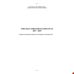 Strategy Implementation Plan example document template