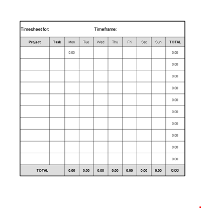 Efficiently Track Projects with Our Timesheet Template
