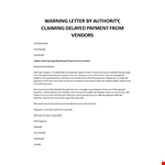 Sample complaint letter for delay in payment example document template