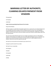 Sample complaint letter for delay in payment