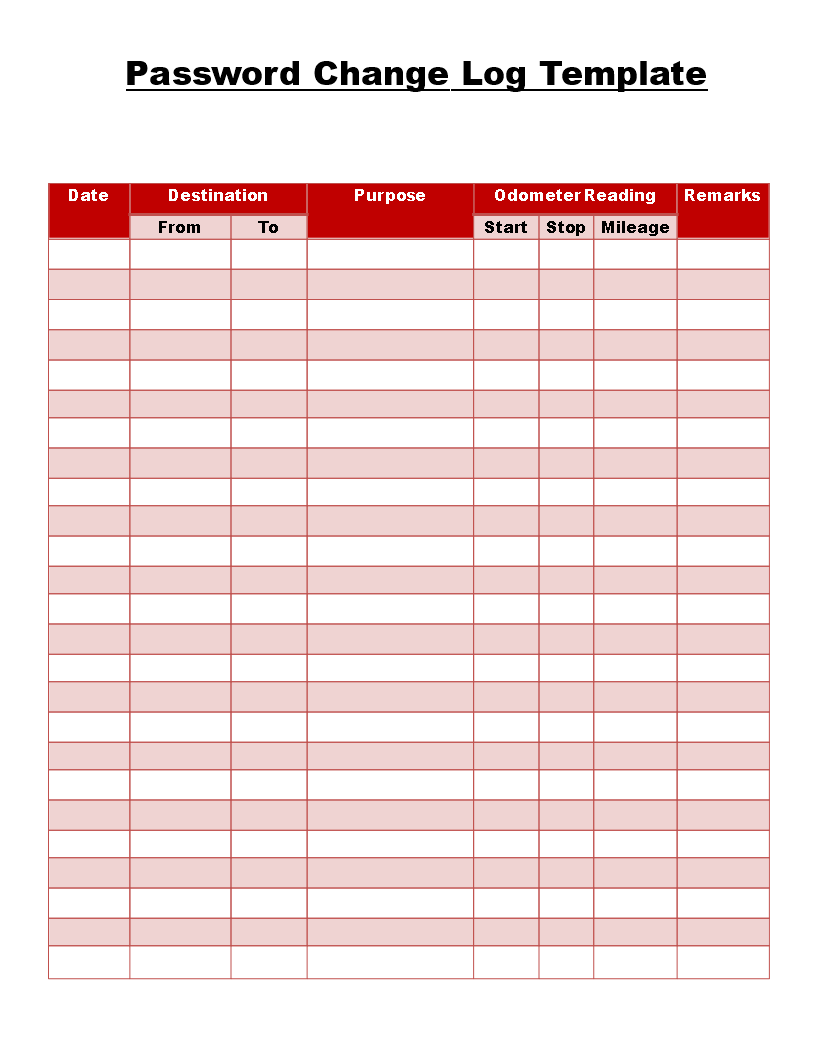 Password List Template Easily Change And Organize Your Passwords