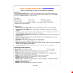 Senior Accountant Resume Format example document template