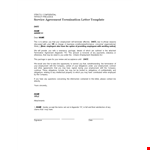 Service Agreement Termination Letter Template example document template