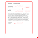 Free Printable Business Letter Format example document template