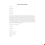 Expert Reference Letter for Passport example document template