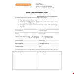 Get a Credit Card Authorization Form Template for Easy and Secure Transactions example document template