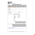 Custom Order Form Template - Building Urgent Orders Within Hours example document template