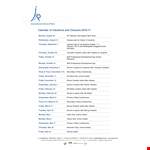 Vacation Calendar example document template