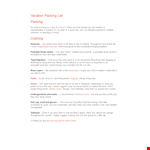 Iceland Packing List Template - Easy and Comprehensive | Our Templates example document template