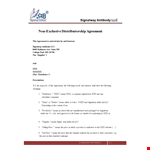Distribution Agreement | Supplier and Distributor Party | Effective Contract example document template